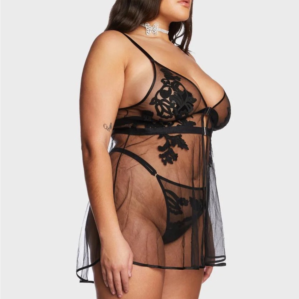 Thistle and Spire Mesh Babydoll Lingerie